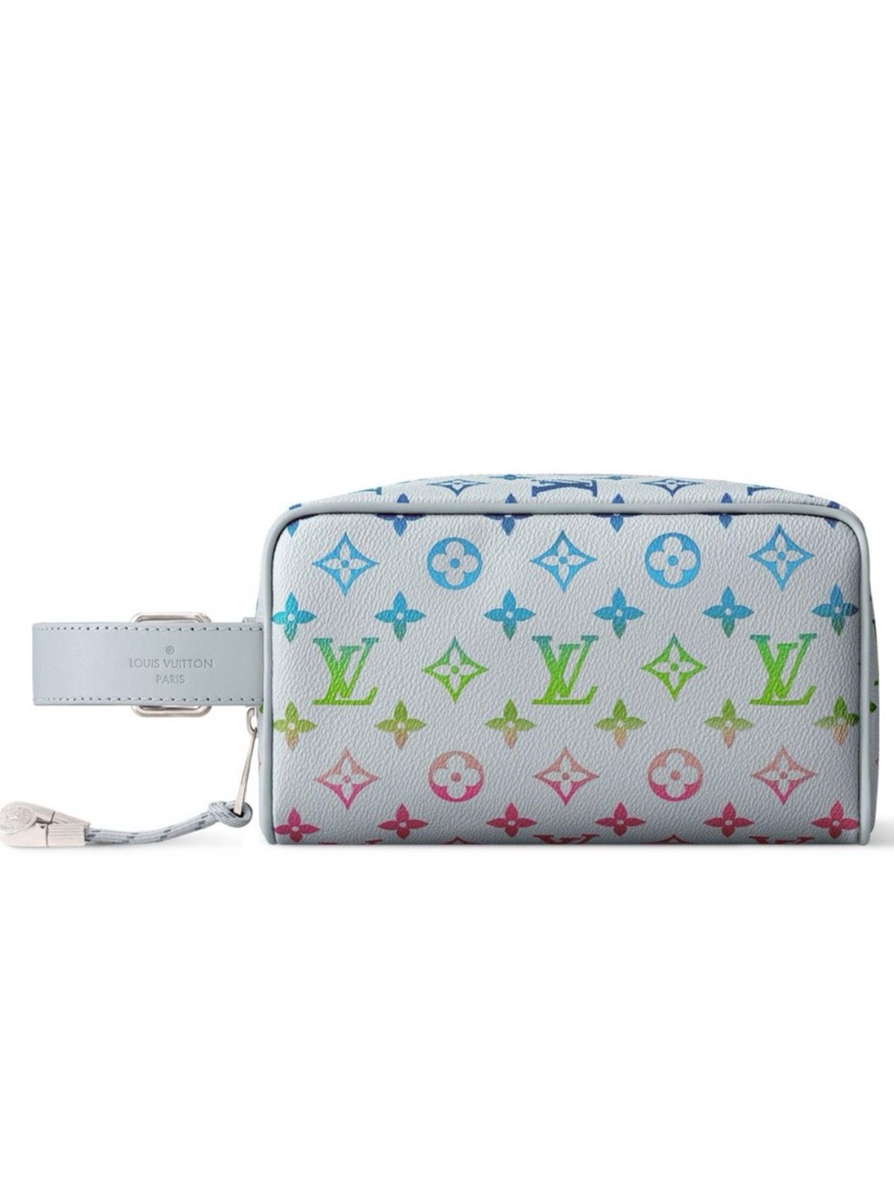 NEW Louis Vuitton Gray Multicolor Monogram Locker Dopp Kit *RARE*